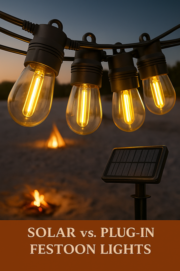 Solar vs. Plug-in Festoon Lights: Choosing the Right Option for You