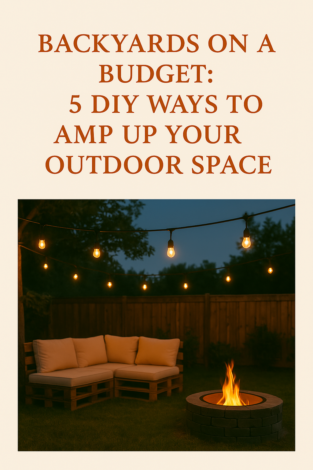 Backyards on a Budget: 5 DIY Ways to Amp Up Your Outdoor Space