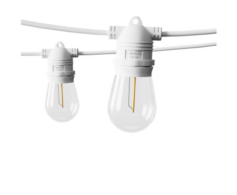 White Weatherproof LED Festoon String Lights