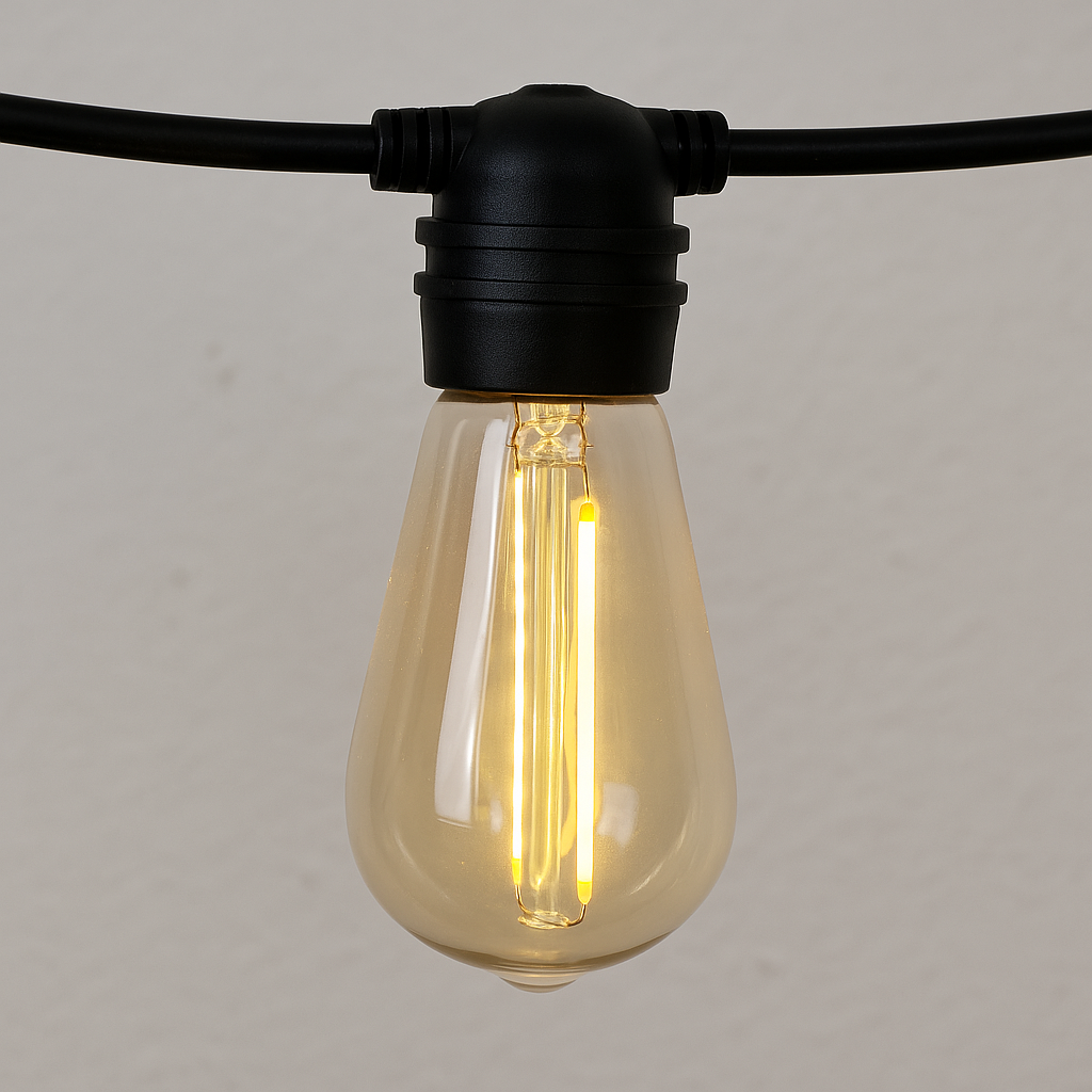 Solar Weatherproof LED Festoon String Lights